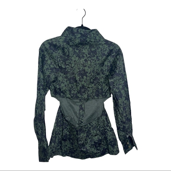 NWT THIRD FORM Garden Party Button Down Top Cutout Open Back Size US 6 - Picture 9 of 12